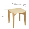 GREGOIRE Square Side Table 44x44cm - Minimalist Design