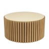 GREGOIRE Round Coffee Table 84x84cm - Wood and Concrete