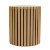 GREGOIRE Round Side Table 44x44cm - Beige and Wood