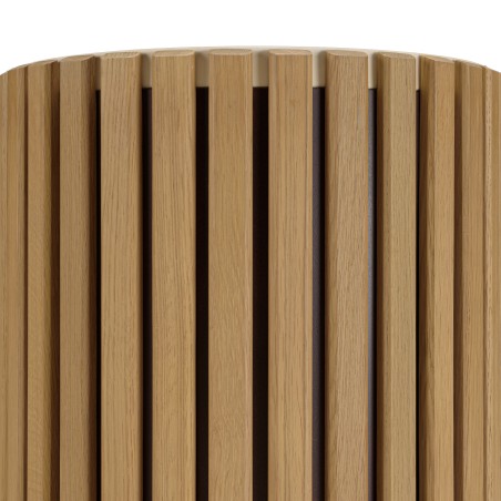GREGOIRE Round Side Table 44x44cm - Beige and Wood
