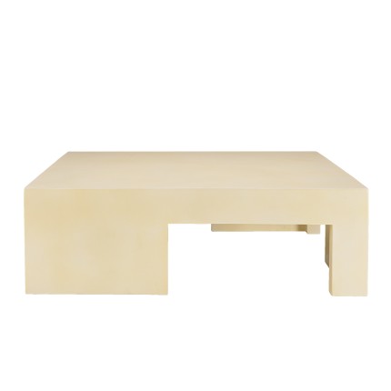 GREGOIRE Square Coffee Table 95x95cm - Beige Concrete