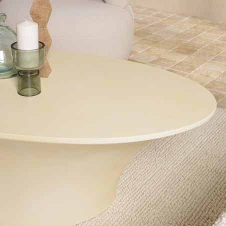 Table basse GREGOIRE en béton beige