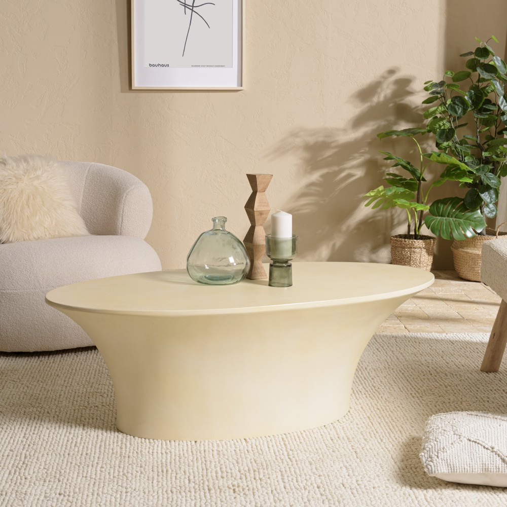 Table basse GREGOIRE en béton beige Table basse GREGOIRE en béton beige