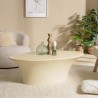 GREGOIRE - Organic-Shaped Beige Concrete Coffee Table