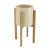 Pot de fleur béton beige GREGOIRE H65cm