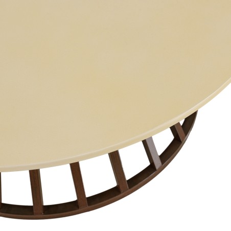GREGOIRE Coffee Table 100x100cm - Rust Steel Legs & Concrete Top