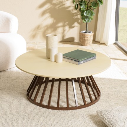 Table basse GREGOIRE 100x100cm acier rouille