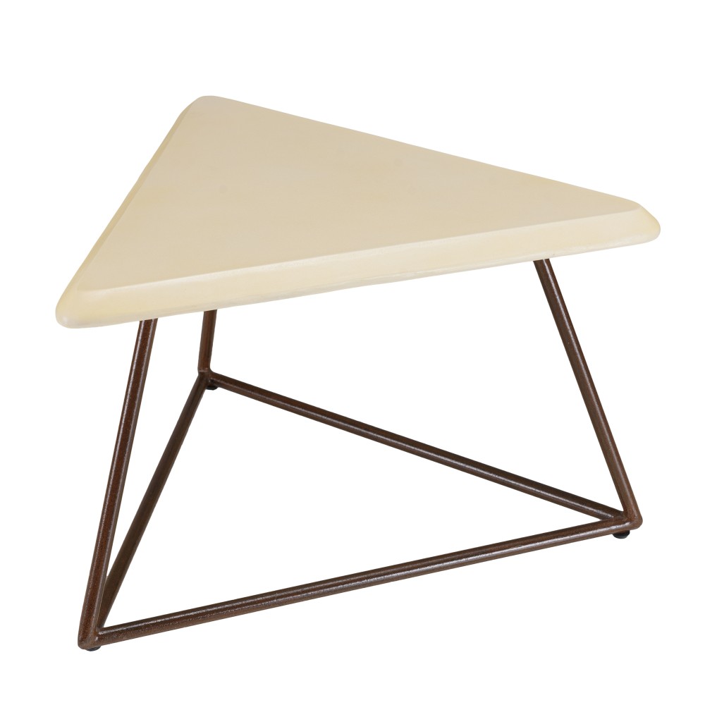 GREGOIRE Side Table 60x60cm - Rust Steel Legs Concrete Top GREGOIRE Side Table 60x60cm - Rust Steel Legs Concrete Top