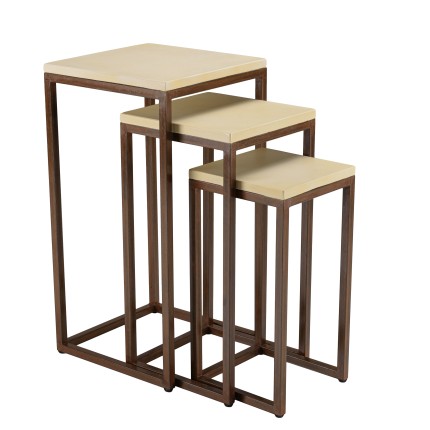 Set de 3 tables gigognes carrées GREGOIRE