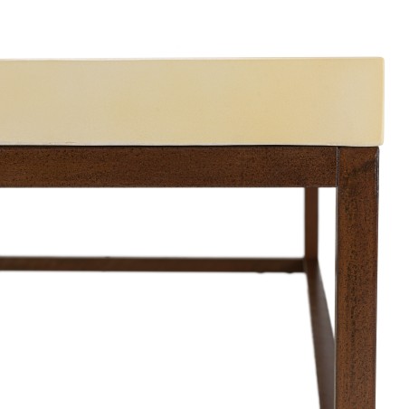 GREGOIRE Coffee Table 120x120cm - Concrete Top & Steel Legs