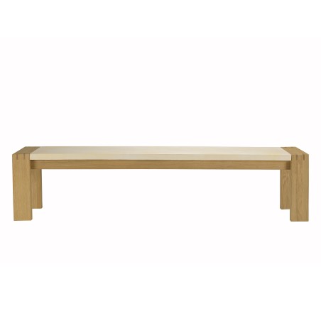 Banc GREGOIRE en chêne naturel 202x40cm