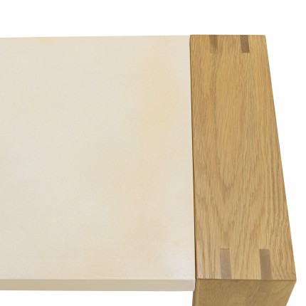 GREGOIRE Natural Oak Bench 202x40cm - Beige Concrete Seat