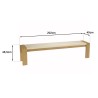 Banc GREGOIRE en chêne naturel 202x40cm