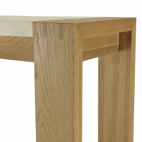 Console GREGOIRE - Chêne naturel et béton beige 135x40cm