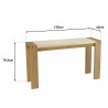 Console GREGOIRE - Chêne naturel et béton beige 135x40cm