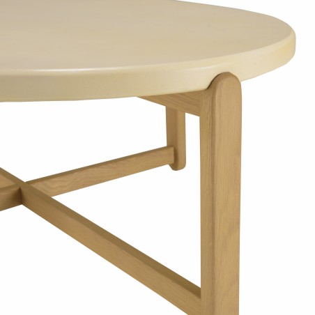 Table basse ovale GREGOIRE 121x81cm chêne béton