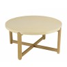 Table basse ronde GREGOIRE 81x81cm chêne et béton