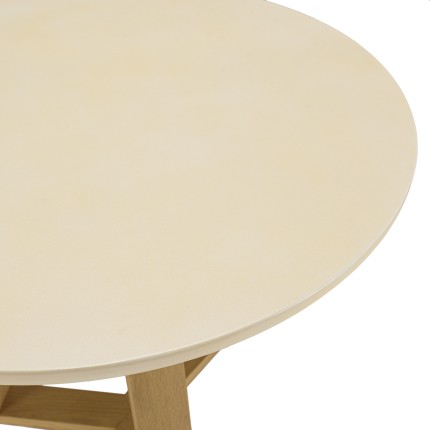 GREGOIRE Round Dining Table 90x90cm - Beige Concrete Top