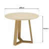GREGOIRE Round Dining Table 90x90cm - Beige Concrete Top
