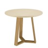 Table à manger ronde GREGOIRE 90x90cm chêne et béton