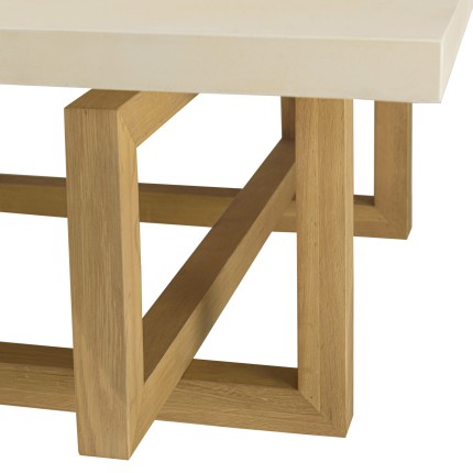 Table basse GREGOIRE - Béton beige et chêne - Conseils d'entretien