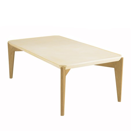 Table basse GREGOIRE rect. angles biseautés 130x70cm