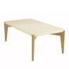 Table basse GREGOIRE rect. angles biseautés 130x70cm