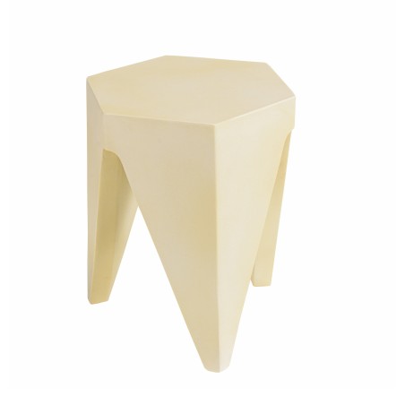 Tabouret GREGOIRE en béton beige - Conseils d'entretien inclus