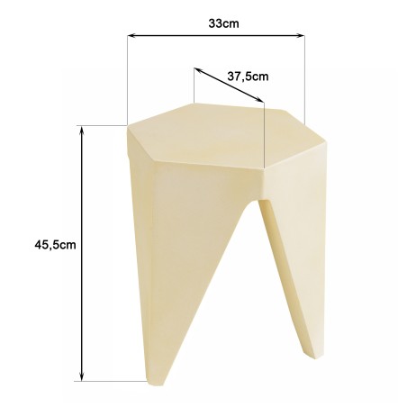 Tabouret GREGOIRE en béton beige - Conseils d'entretien inclus