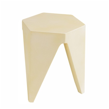 Tabouret GREGOIRE en béton beige - Conseils d'entretien inclus
