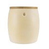 Tabouret GREGOIRE en béton beige et chêne naturel