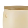 Tabouret GREGOIRE en béton beige et chêne naturel