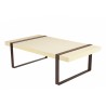 GREGOIRE Rectangular Coffee Table 135x76cm - Rust-Coloured Steel Legs