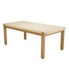 GREGOIRE - Rectangular Dining Table in Natural Oak 200x101cm with Concrete Top