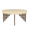 GREGOIRE Coffee Table 82x82cm - Rust-Coloured Steel Legs & Concrete Top