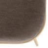 LEA Set of 2 Chairs with Taupe Fabric Seat and Wide Cane-Effect Backrest