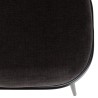 LEA Set of 2 Chairs - Black Fabric Seat & Cane-Effect Backrest