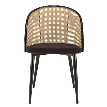Lot de 2 fauteuils LEA en tissu noir