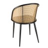 Lot de 2 fauteuils LEA en tissu noir