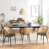 Lot de 2 fauteuils LEA en tissu noir
