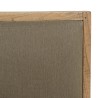 WALLY - Mindi Wood Armchair with Khaki Fabric Seat