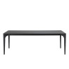 MAXENCE Rectangular Dining Table 220x100cm Black with Oak Legs