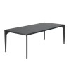 Table à manger MAXENCE 220x100cm noire chêne massif