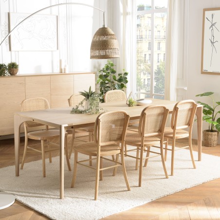Table à manger MAXENCE 220x100cm naturelle
