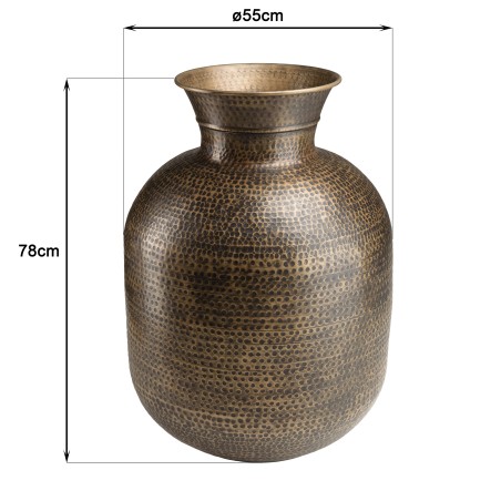 Vase HONORE en aluminium - L53cm H75cm - Laiton noir antique