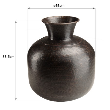 HONORE Aluminium Vase - Antique Black Copper - L60cm x H70cm