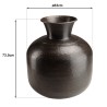 Vase HONORE en aluminium cuivre noir antique martelé