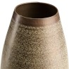 HONORE Aluminium Vase L40cm H70cm - Aged Green with Floral Arabesque Patterns