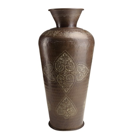 Vase HONORE en aluminium - Cuivre foncé patiné - L40cm H85cm