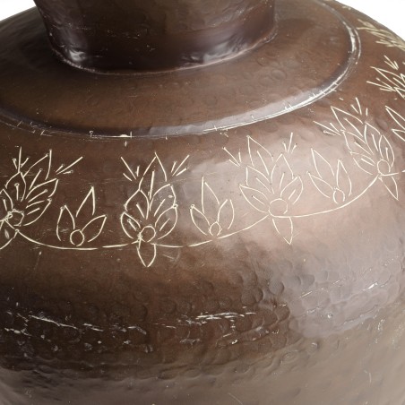 Vase HONORE en aluminium - Cuivre foncé patiné - L40cm H85cm
